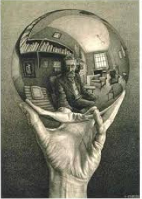 Escher "Van buiten naar binnen"