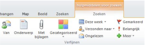 zoeken outlook